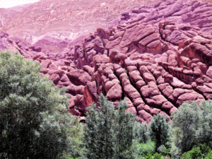 Rocas extrañas, dedos gigantes, arcillas rojizas... ¡Gargantas del Dades!./ Foto JM