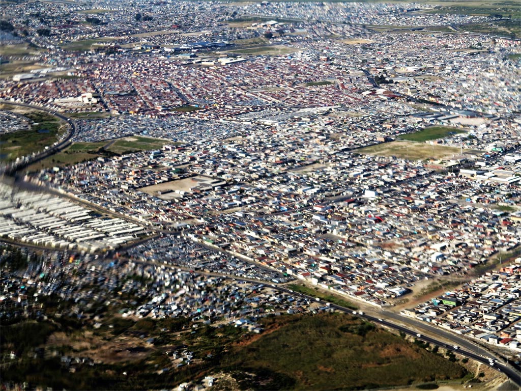 Periferia de Ciudad del Cabo desde el avión de vuelta./ Foto JM